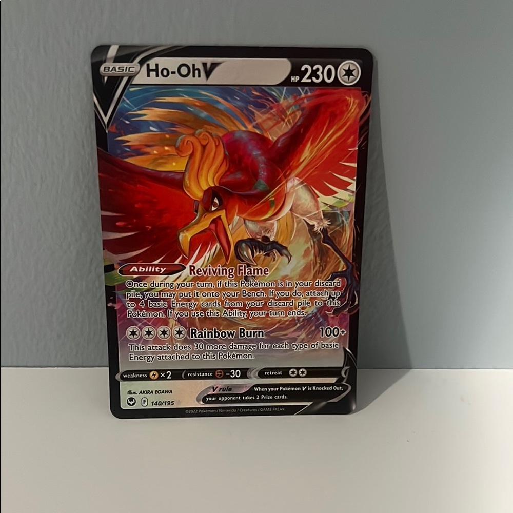 Pokemon Ho-Oh V Trading Card - Red and Gold